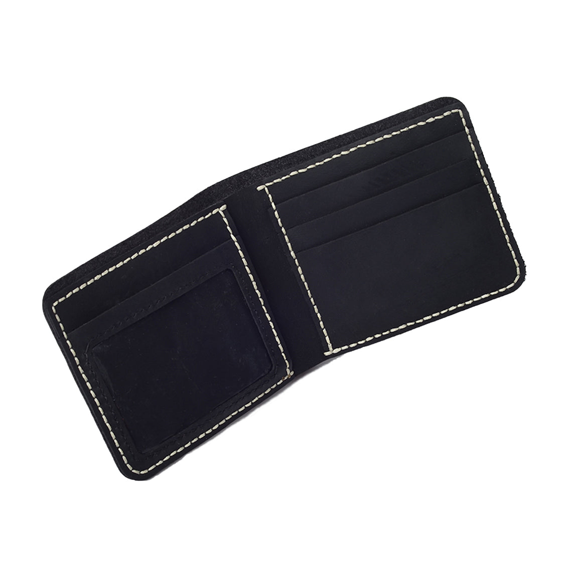 Black Leather Vintage Style Handmade Leather Wallet | DIY Wallet Making Kit - Wirkin™