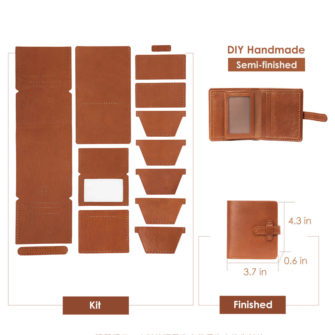 Wirkin™  Men Handmade Purse With Picture Window | DIY Purse For Men