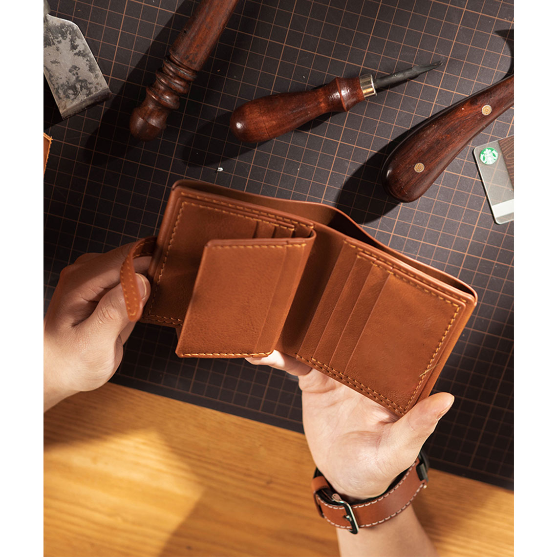Light Brown Wallet | How to make  leather Wallet | Wirkin™ 