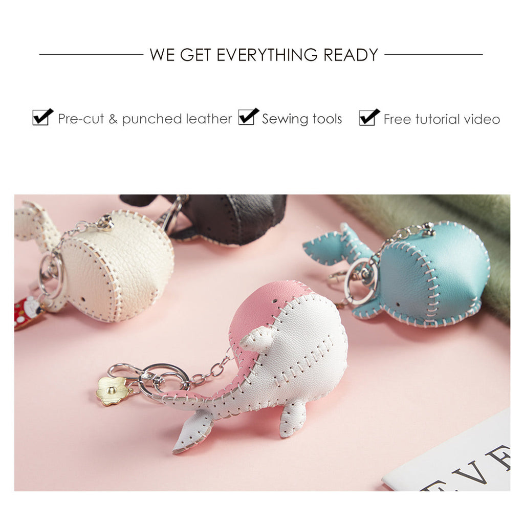 Whale Leather Keychain Making Kits | Kits include Materials, Tools and Instructions - Wirkin™
