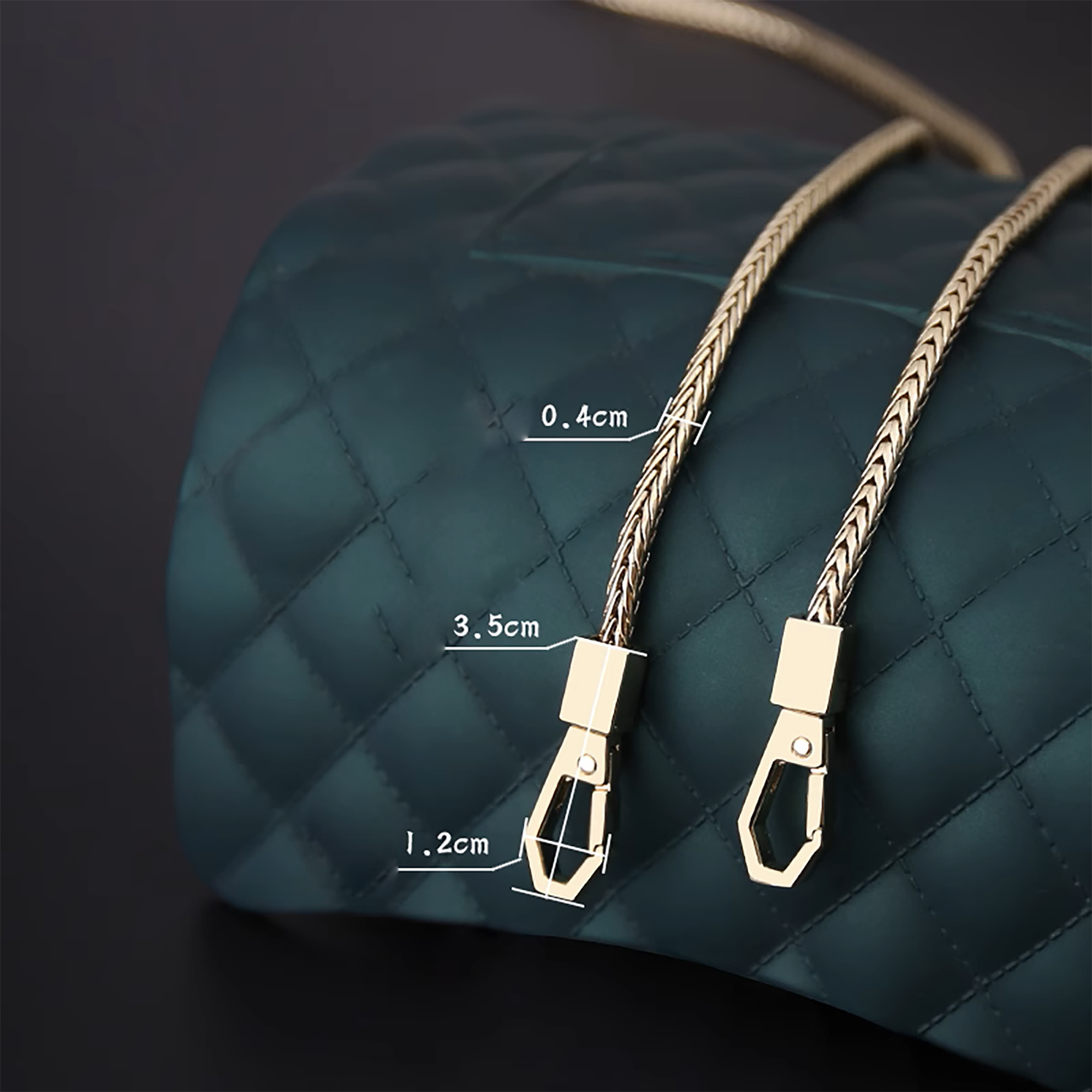 Handcrafted Metal Chain Strap for Women's Crossbody Bags & Wallets - Replacement Chain for Handbags
