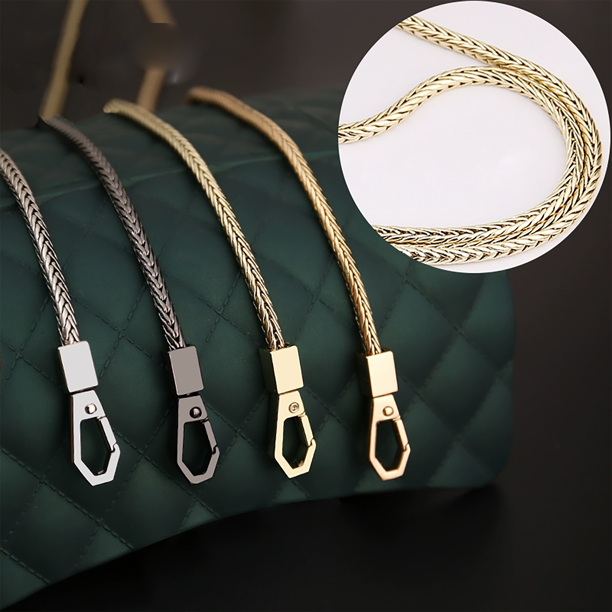 Handcrafted Metal Chain Strap for Women's Crossbody Bags & Wallets - Replacement Chain for Handbags