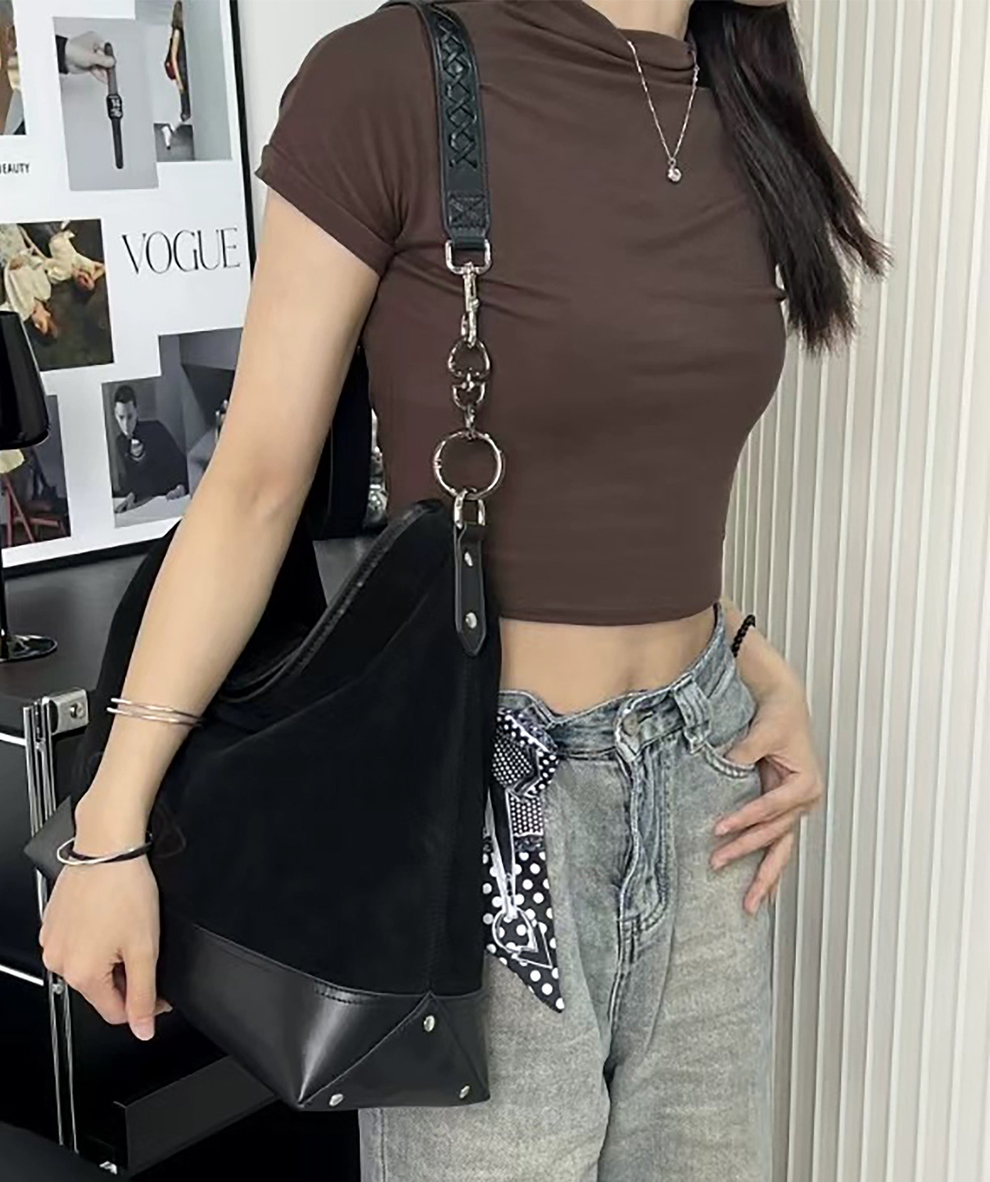 Shoulder strap extension chain for Hobo bags, Saturn tote bag extended strap modification accessory