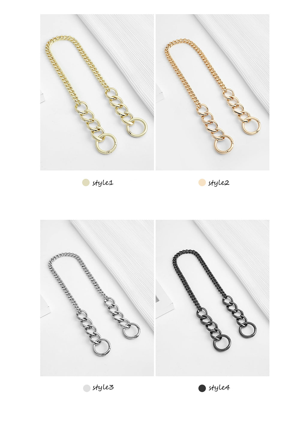 Underarm bag chain accessory, medium-small crossbody bag strap, wallet replacement bag chain
