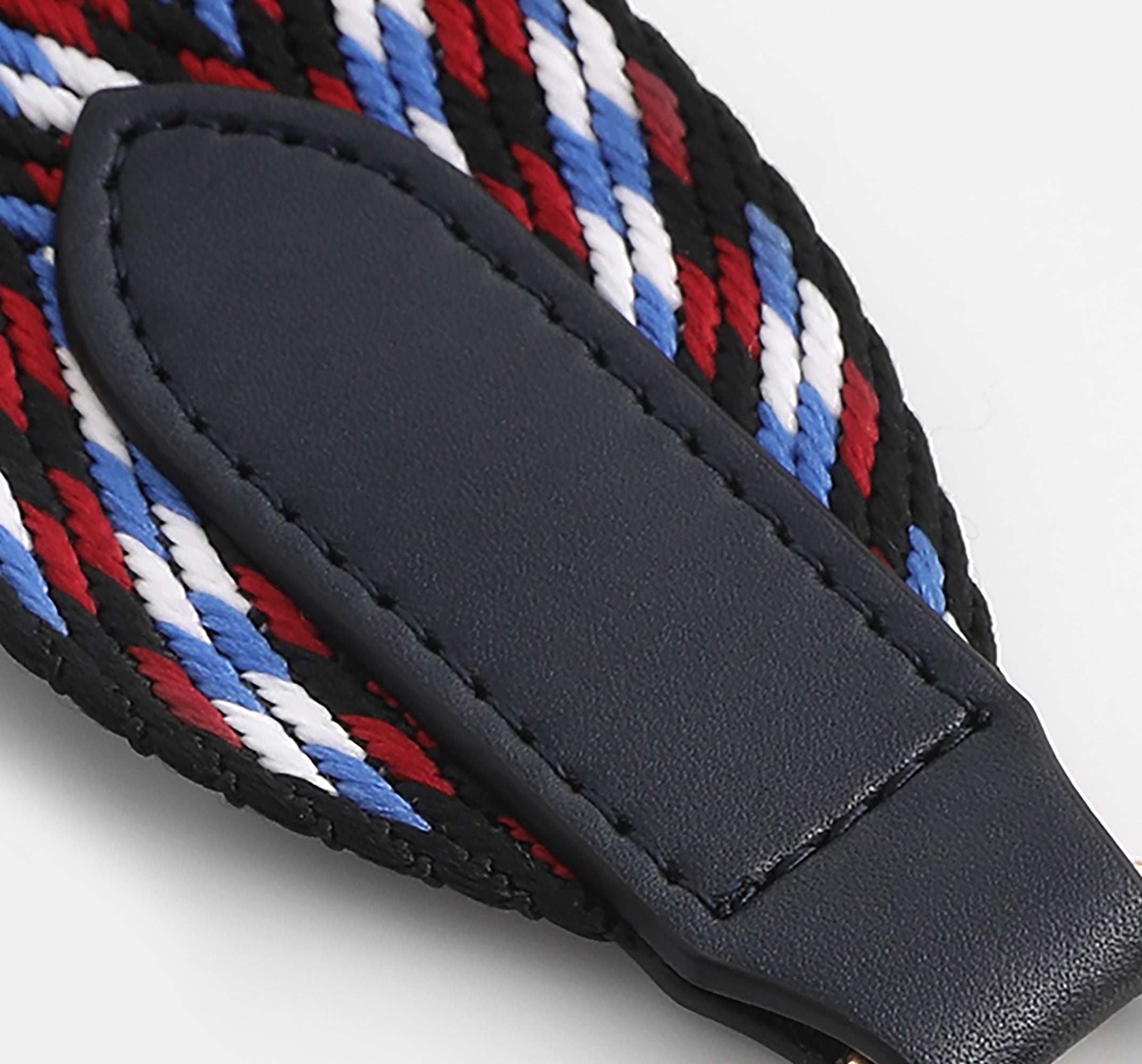 5cm Canvas woven shoulder strap for Kelly bag, purple striped design